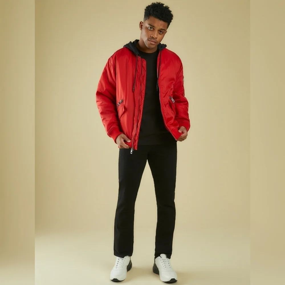 New GUESS Wave Hooded Ski Bomber Jackets